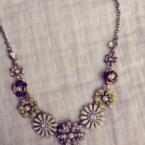 Earthy tone flower necklace